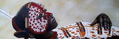 Afrik | Peuple des Hommes Fleurs - Détente (Dim. 20x60cm)